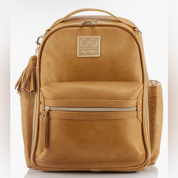 Itzy Ritzy Handbags - Itzy Ritzy Chelsea + Cole Mini Diaper Bag Camel